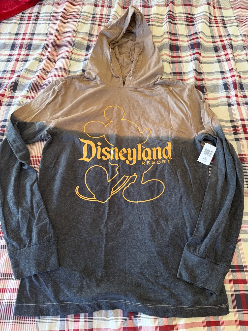 NWT Disney Two-Tone Brown & Charcoal Hooded Tee